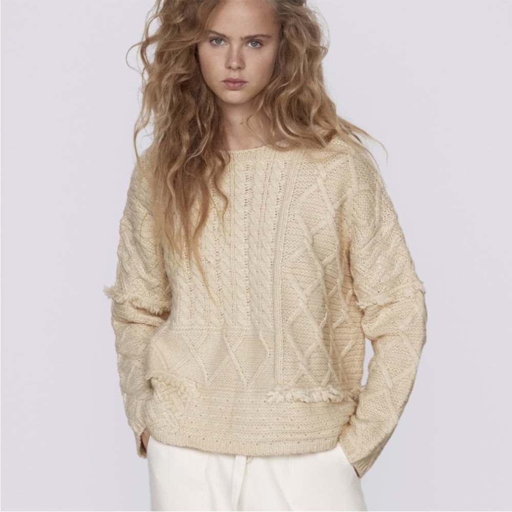 Zara cable knit sweater